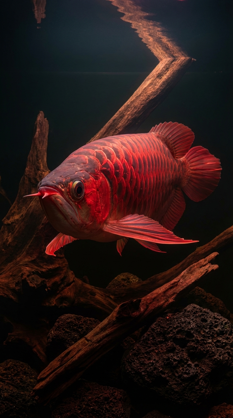 赤血龙鱼是什么：解析高端红龙鱼血统与AI龙鱼通智能养护标准