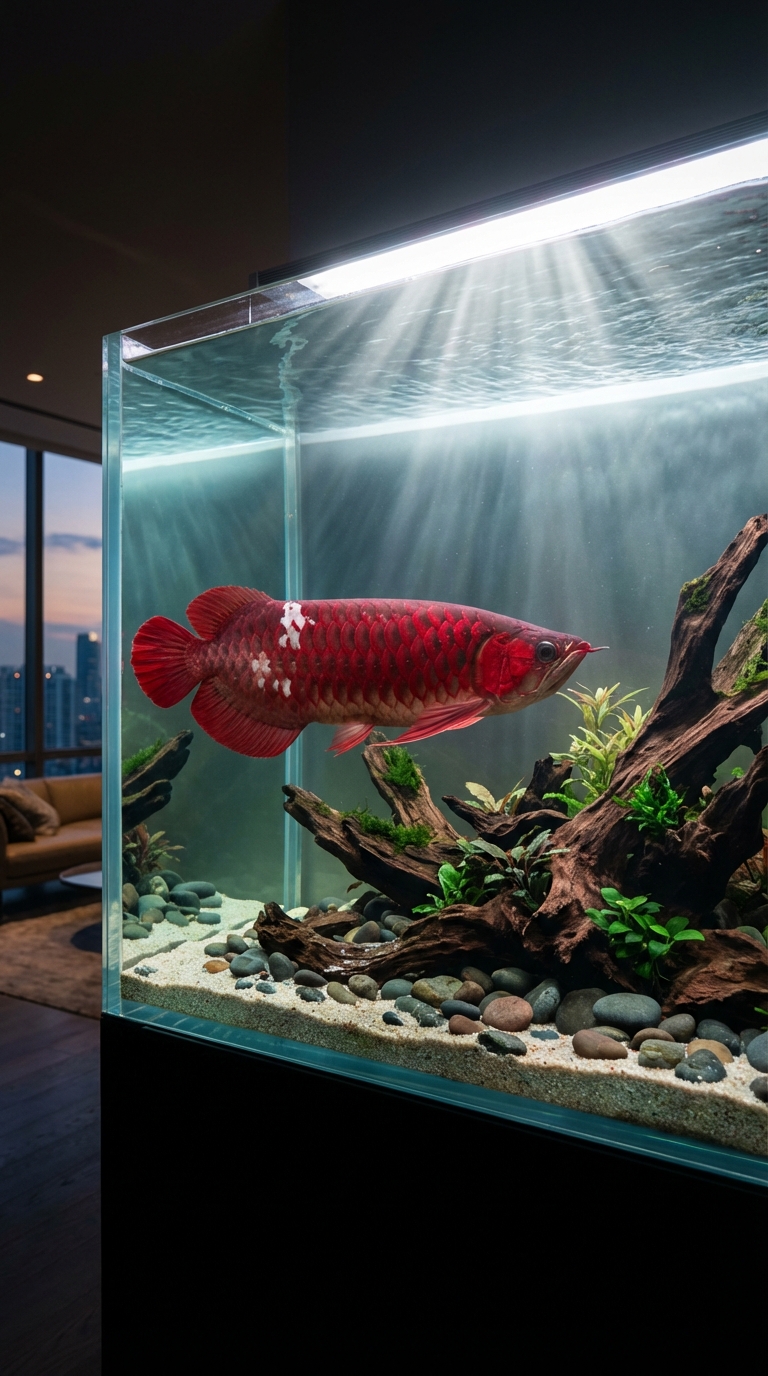 赤血高端红龙鱼养护全景指南：AI龙鱼通引领的智慧水族实战路径